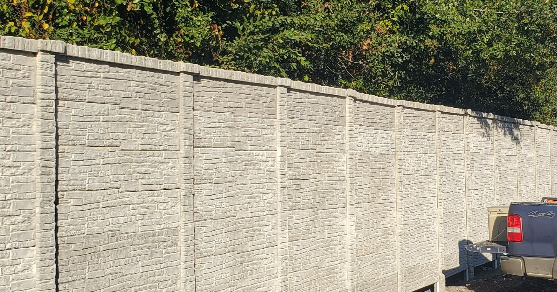 Life at Clearwood in Houston, TX StackedStone concrete fence 