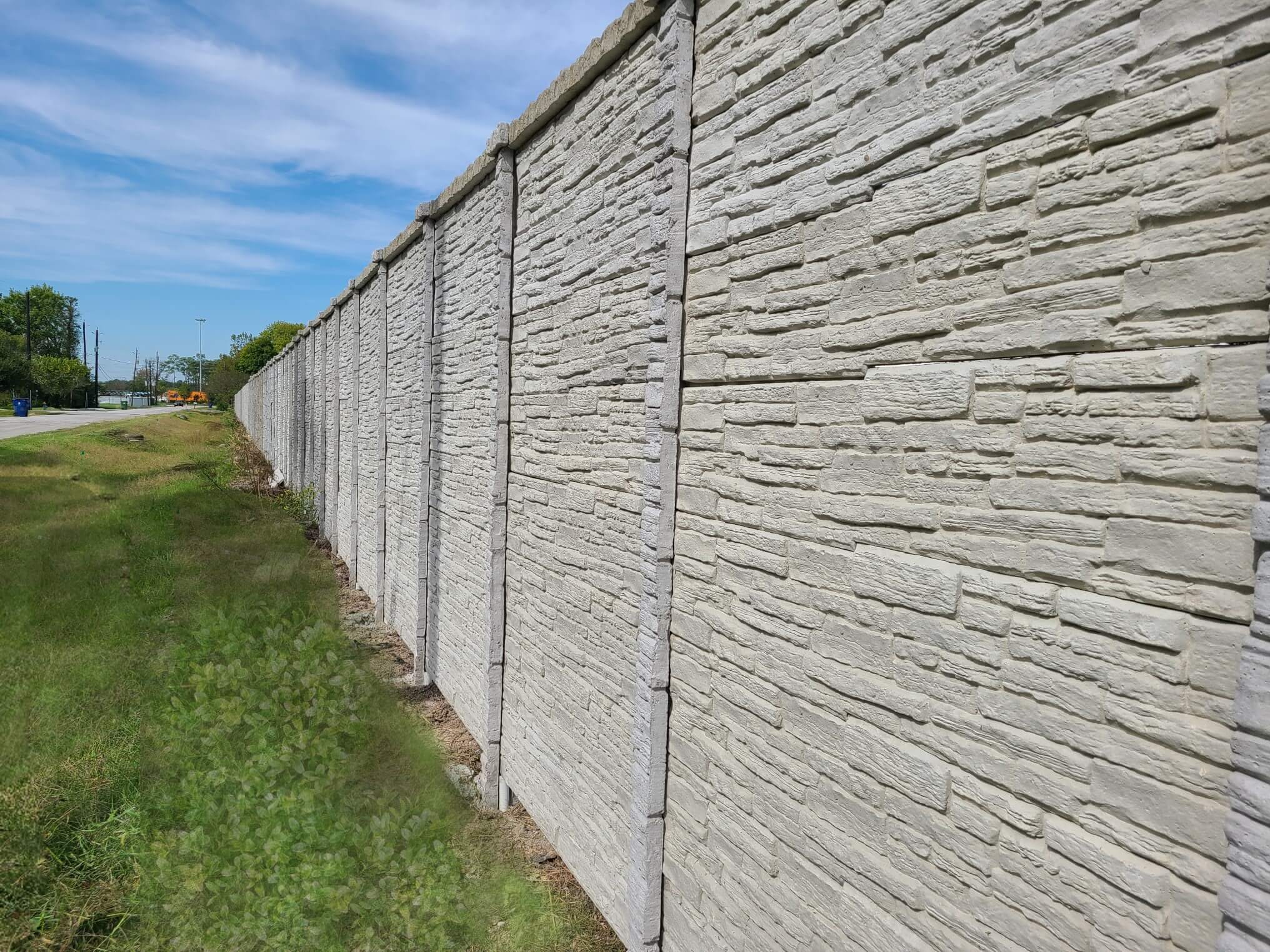 Humble warehouse concrete fence in Humble, TX