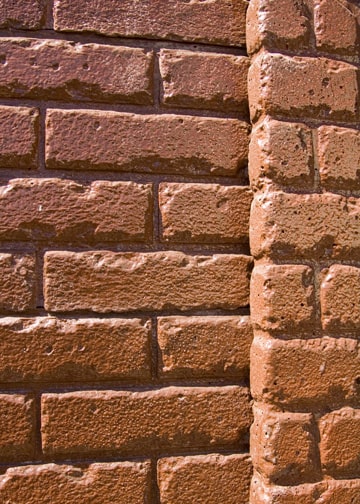 Concrete fence brick pattern fence