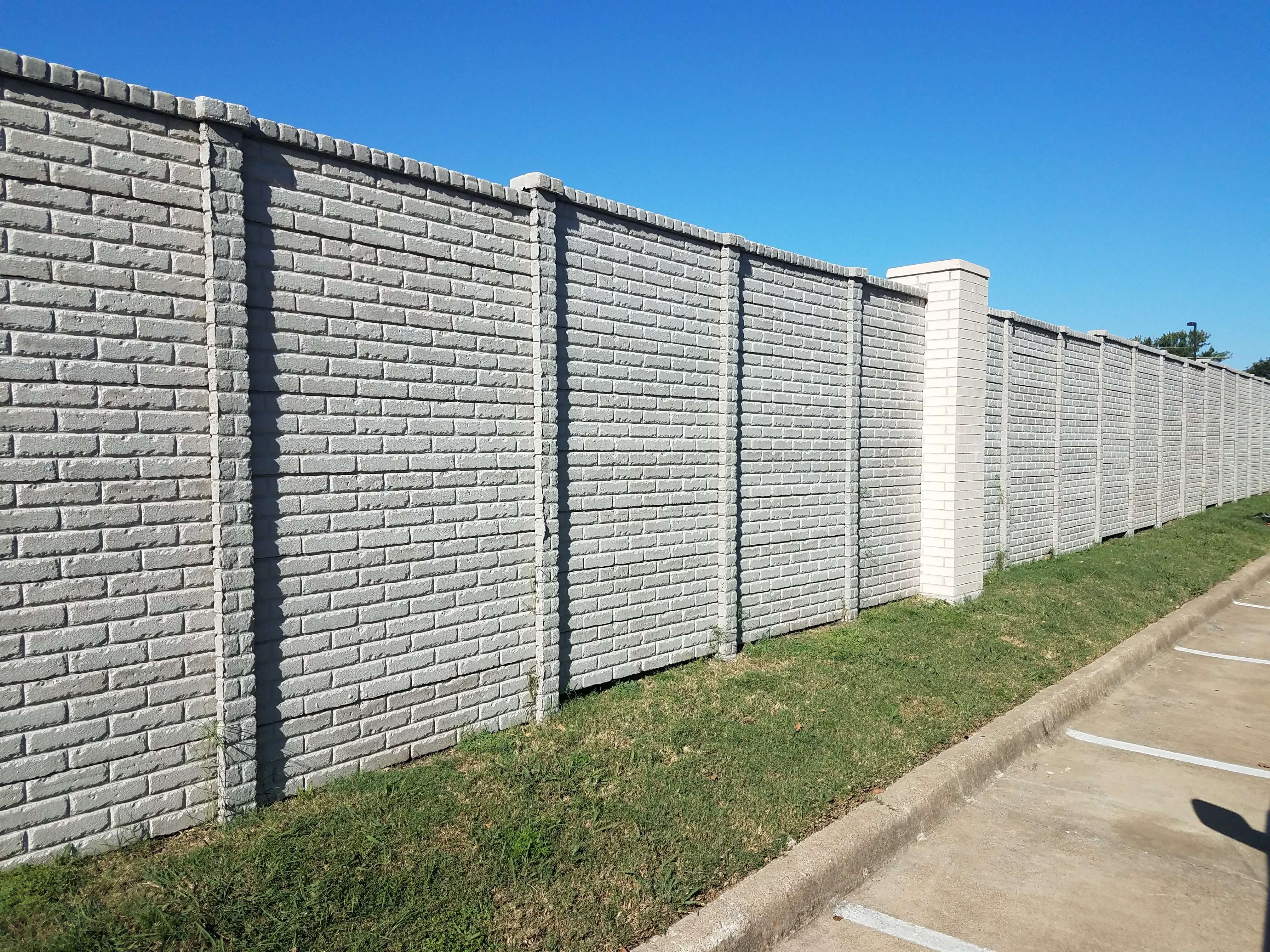 Brick Pattern Concrete Fence