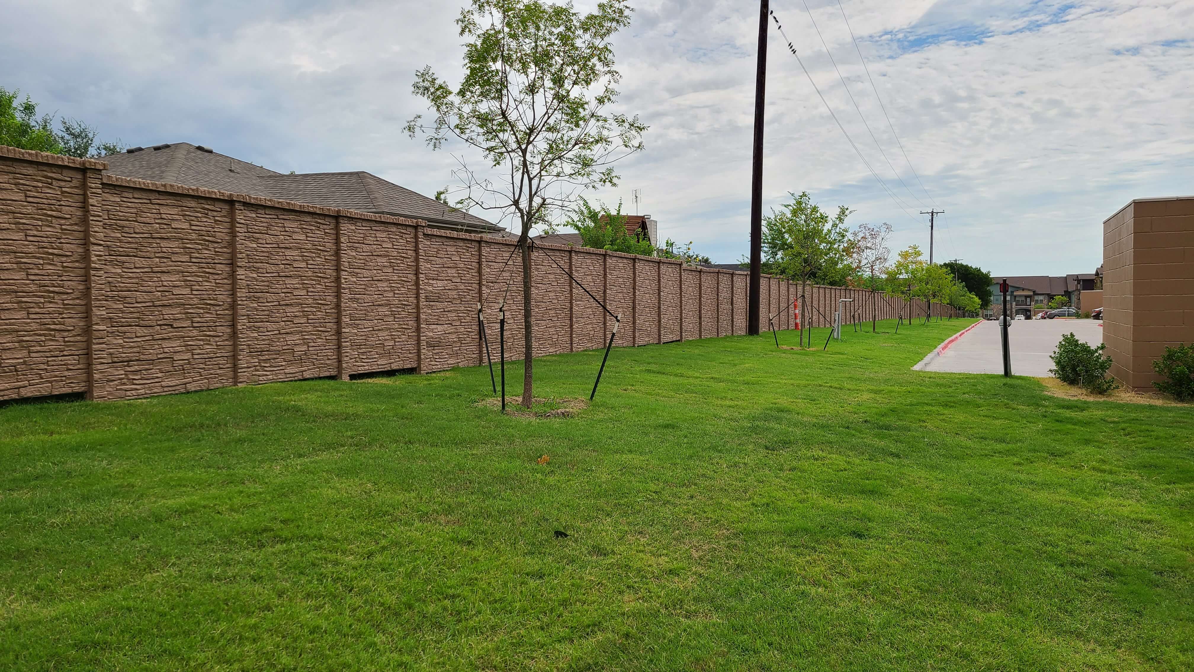 concrete fence stone wall