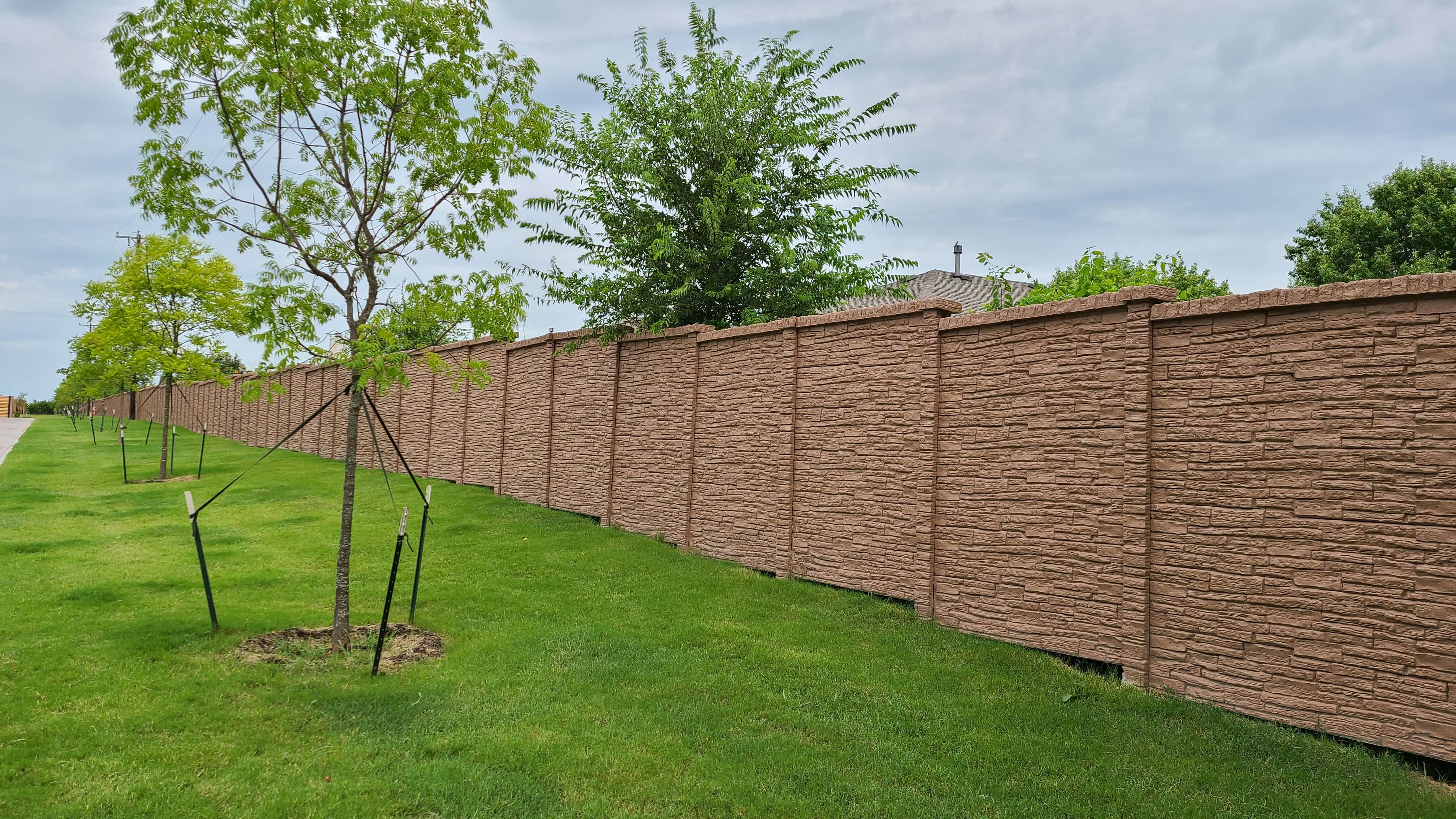 precast concrete fence stone wall