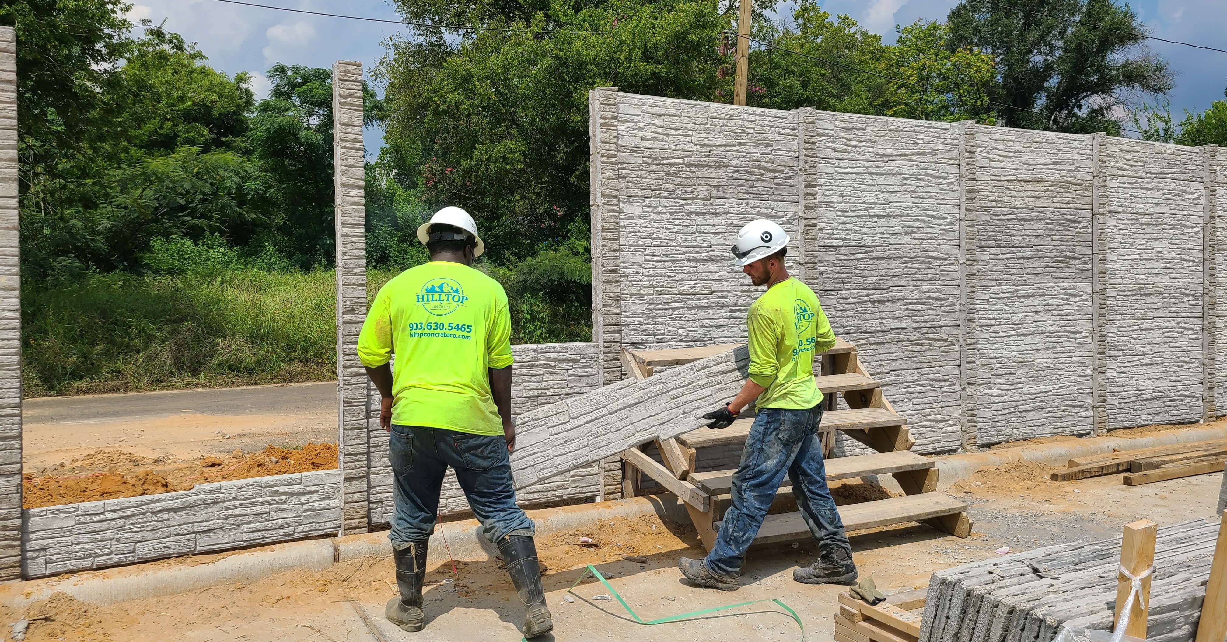 texas concrete fence install