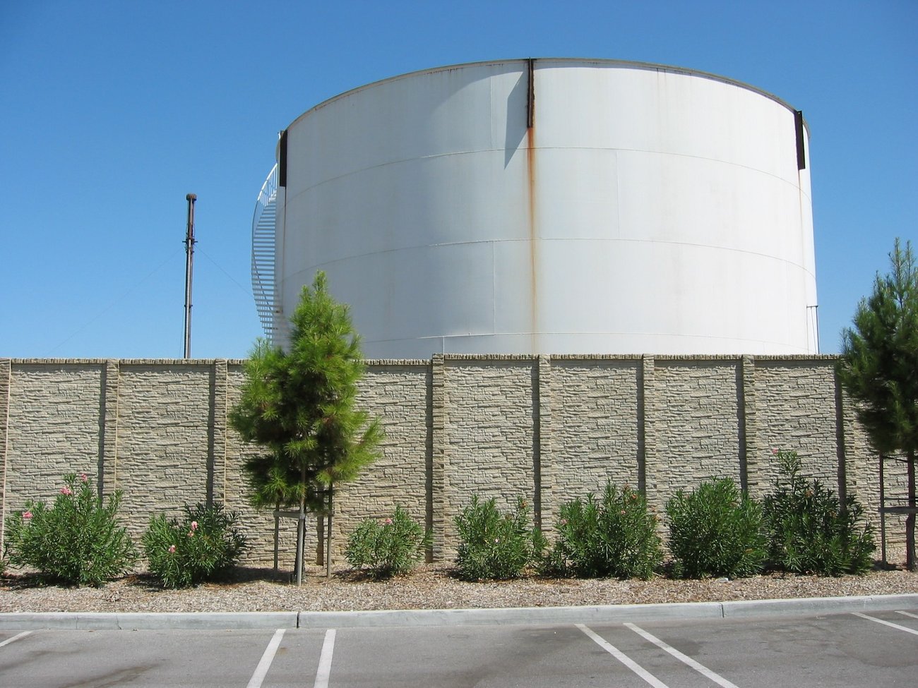Concrete Fence Public Works Water Storage