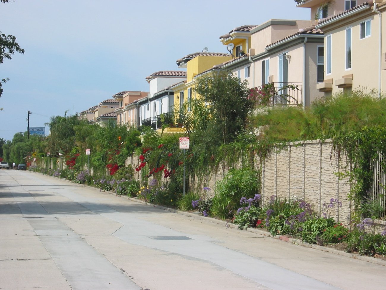 Concrete fence multi family fence