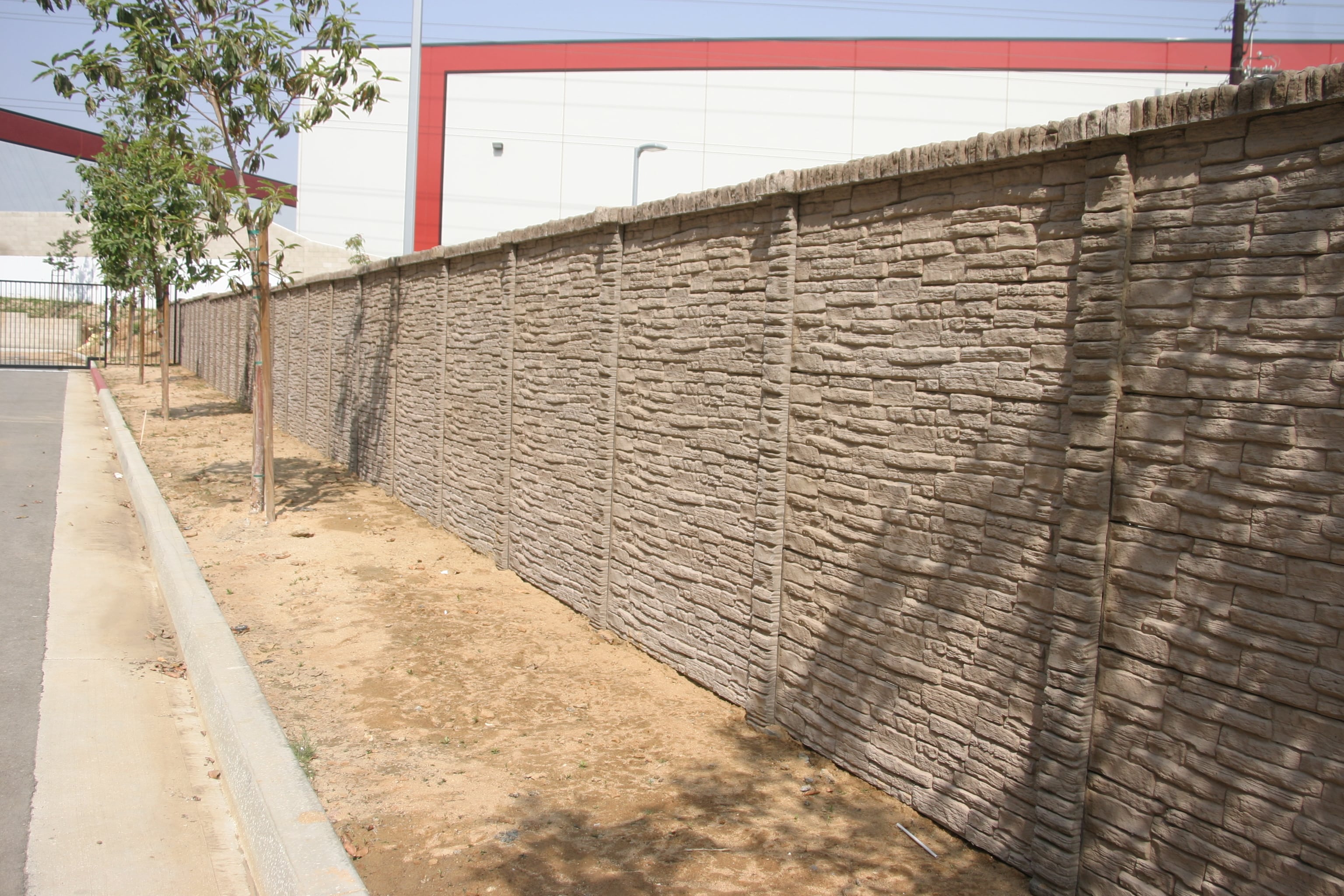 Concrete fence site wall