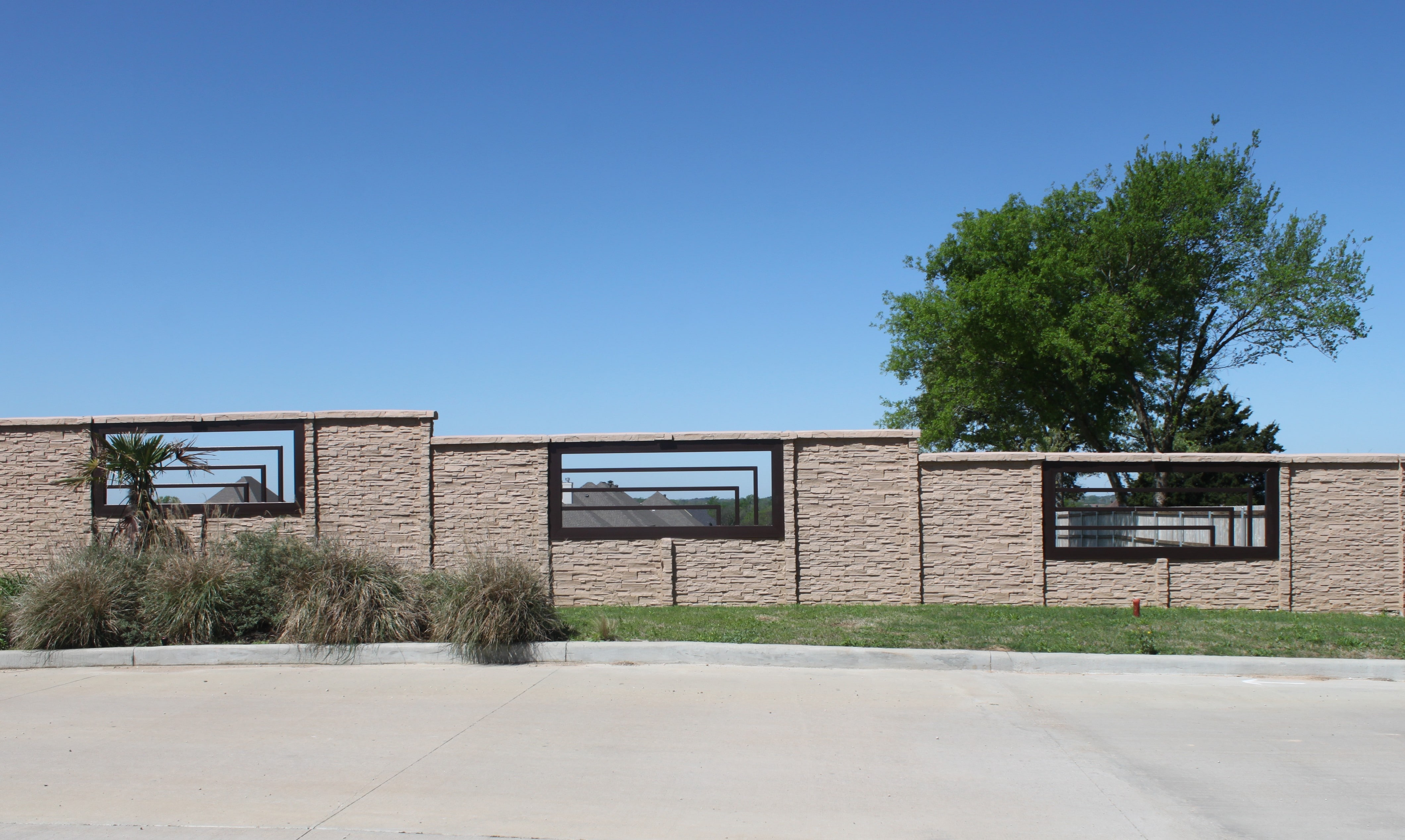 Concrete Fence Entry Wall