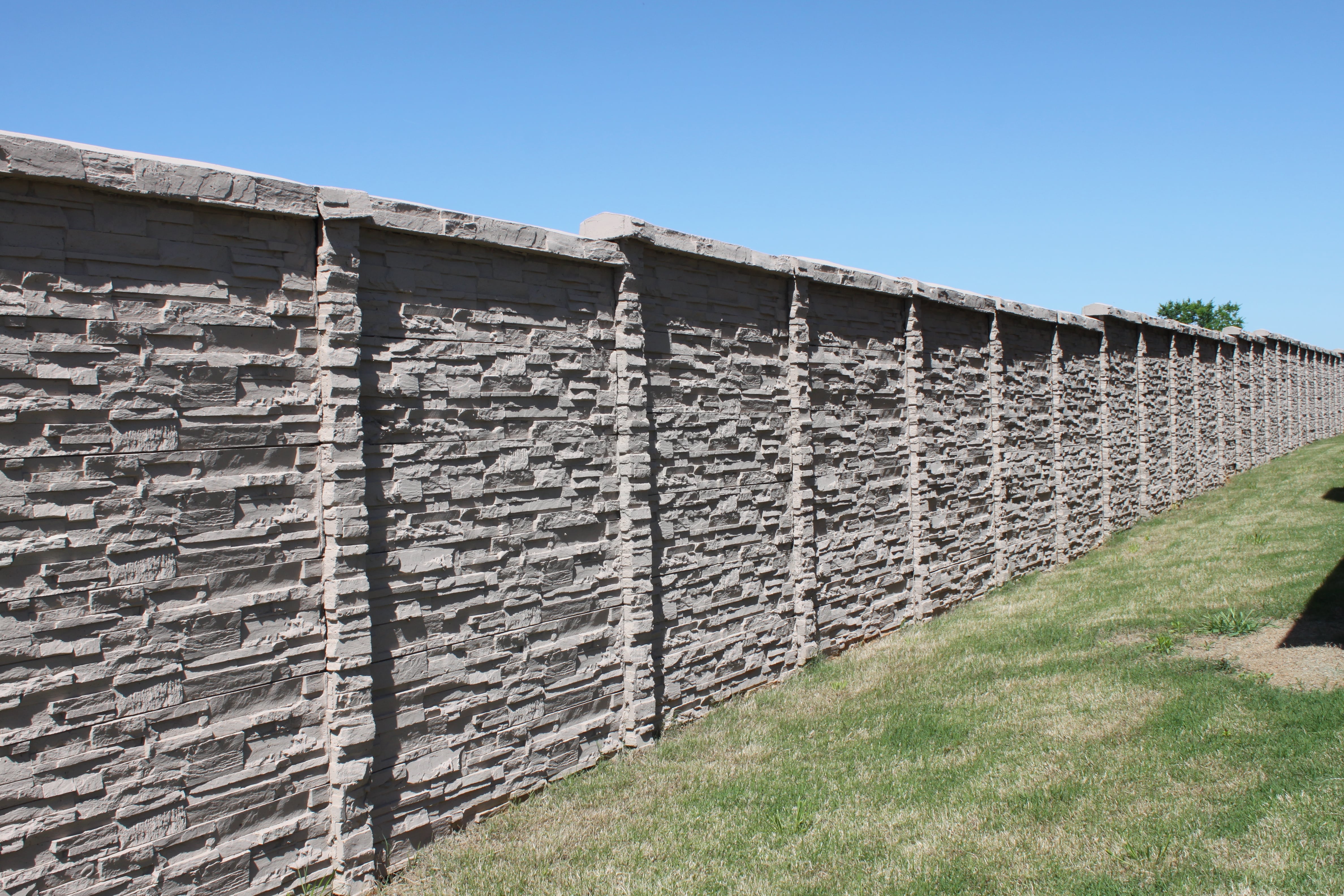 Precast Concrete Fence in a development