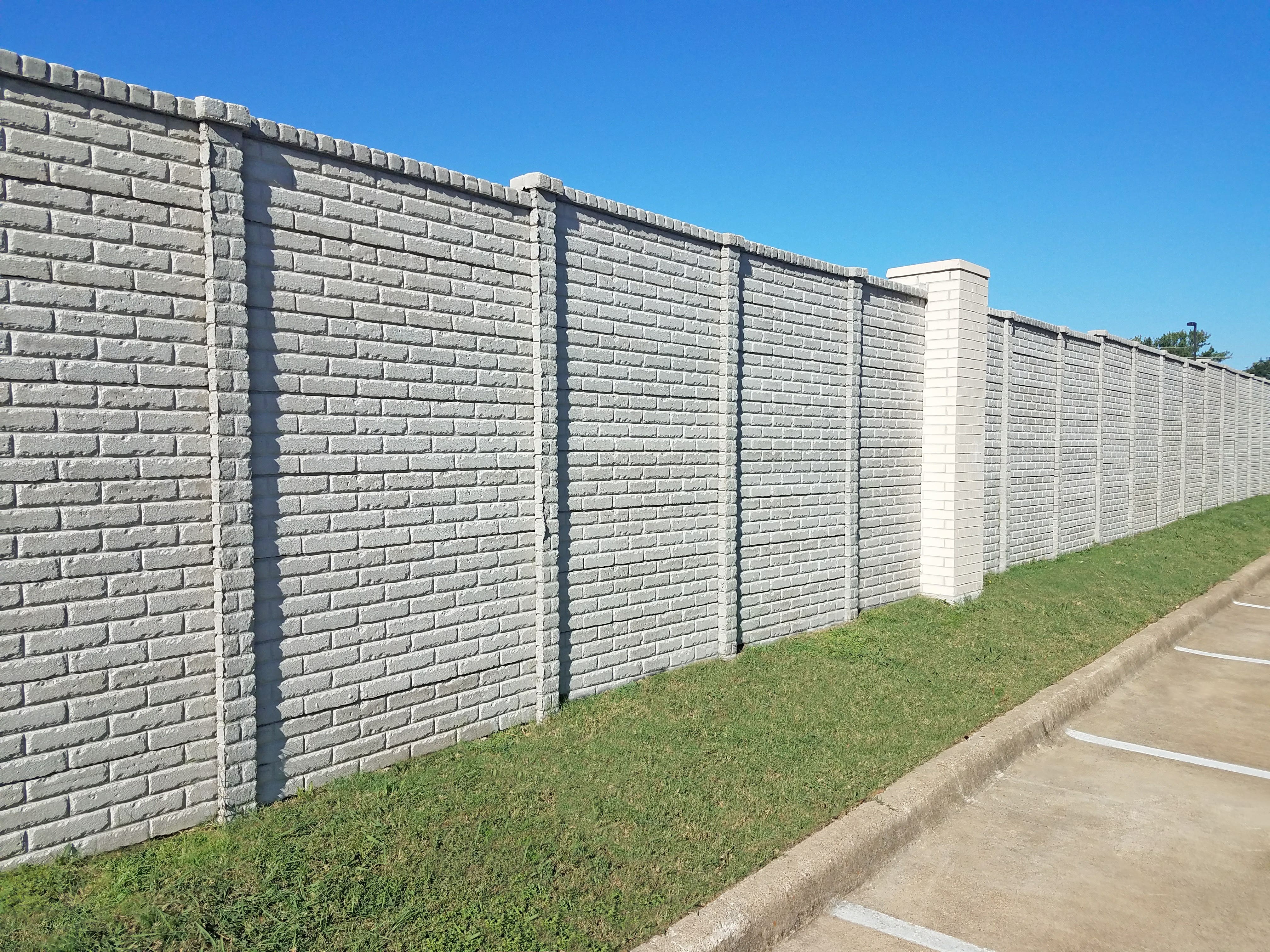 precast concrete fence brick pattern