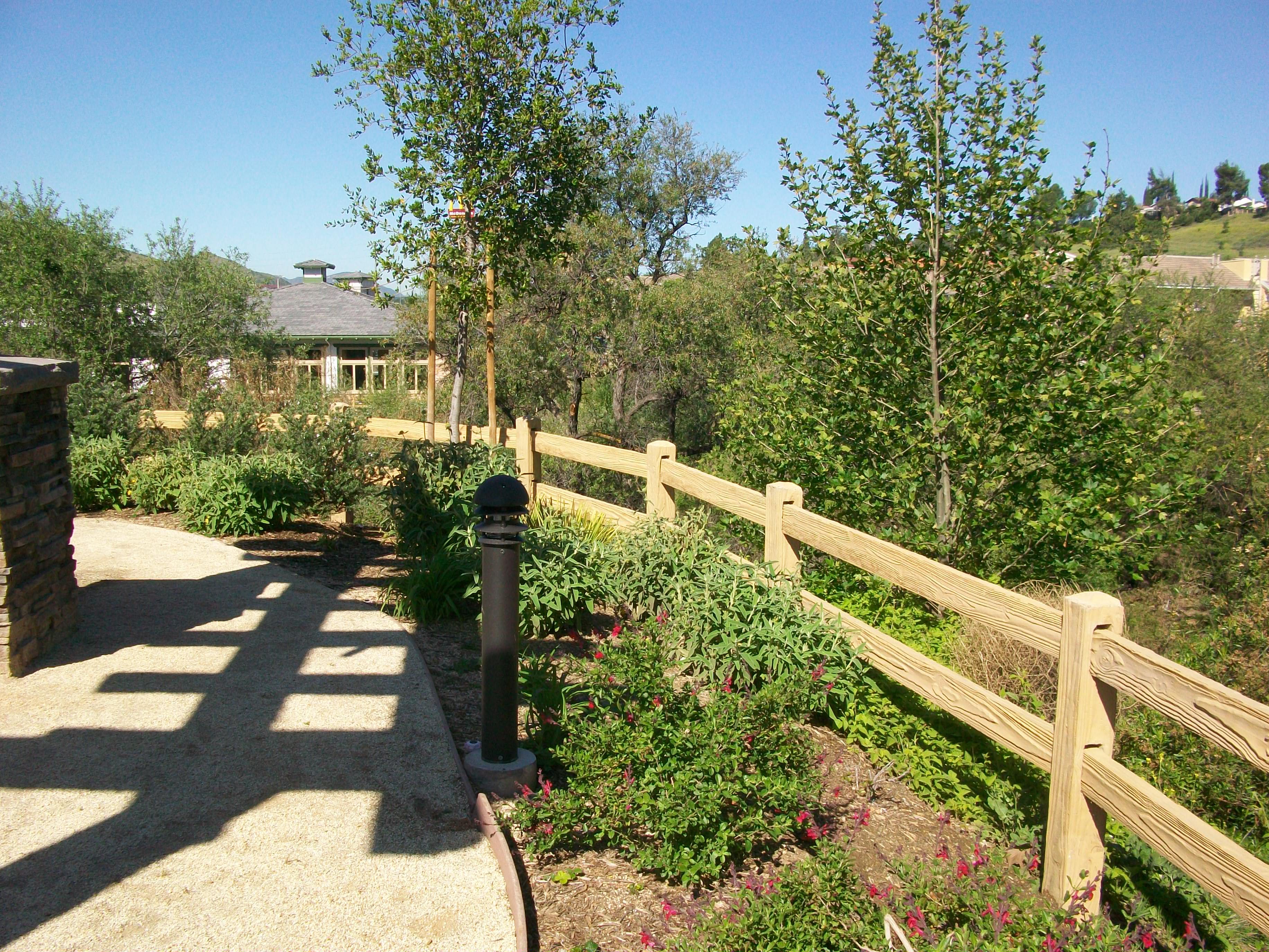 concrete rail fence