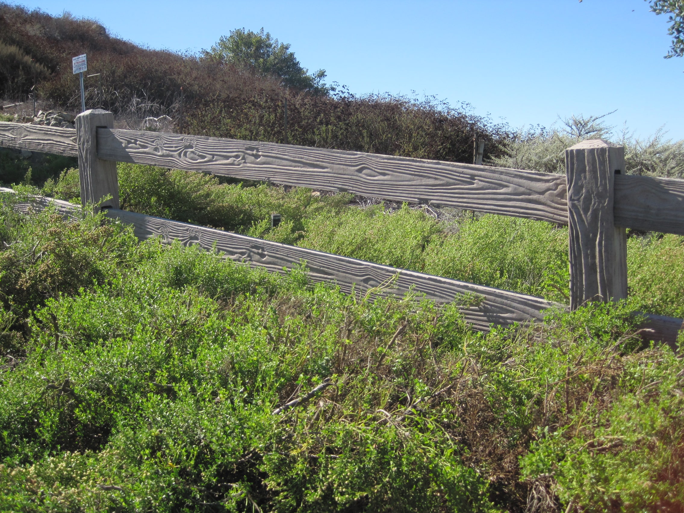 concrete rail fence