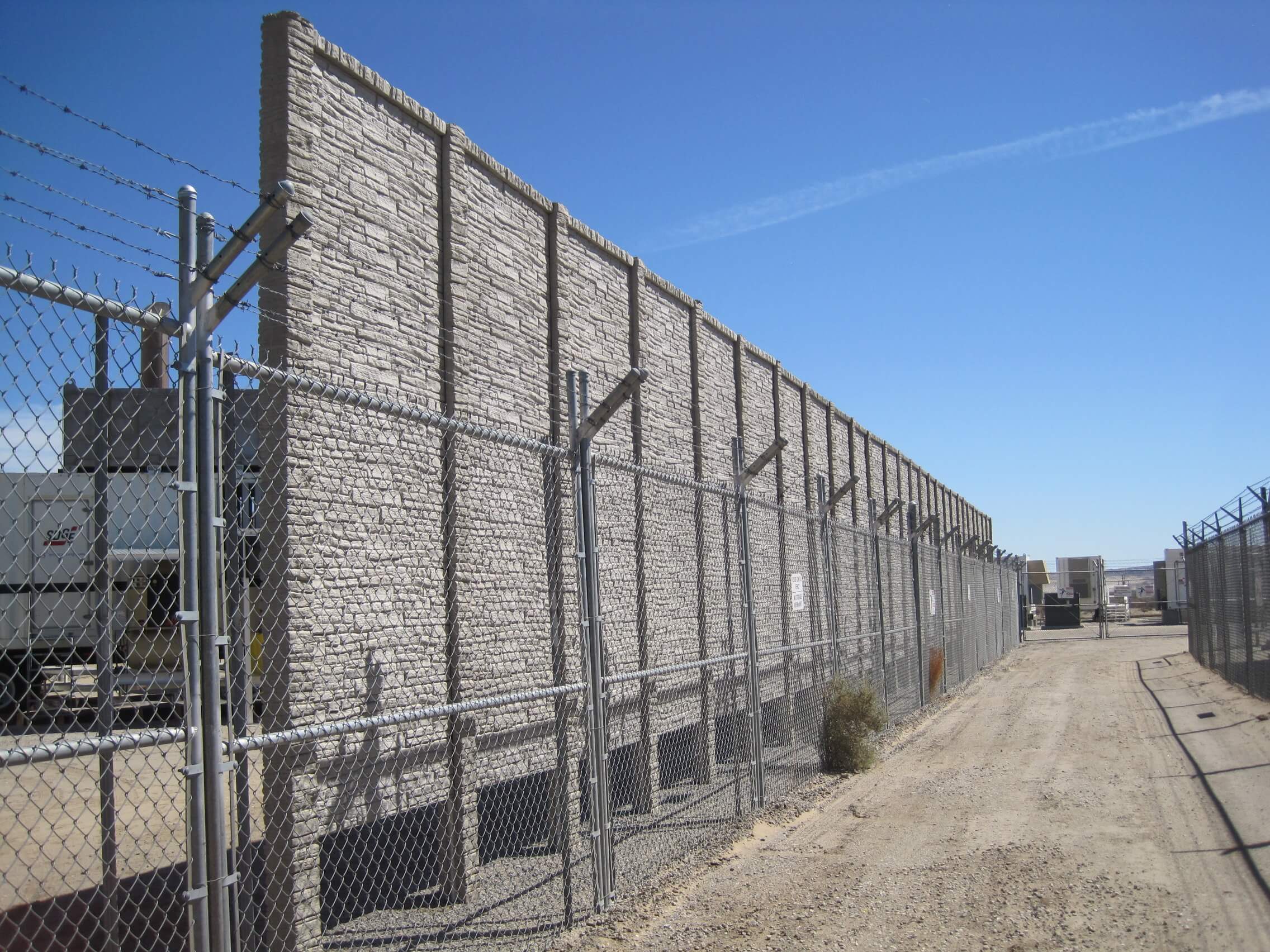 concrete fence utility wall