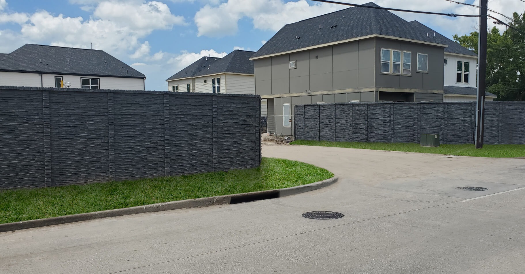 East Parker Road Concrete fence