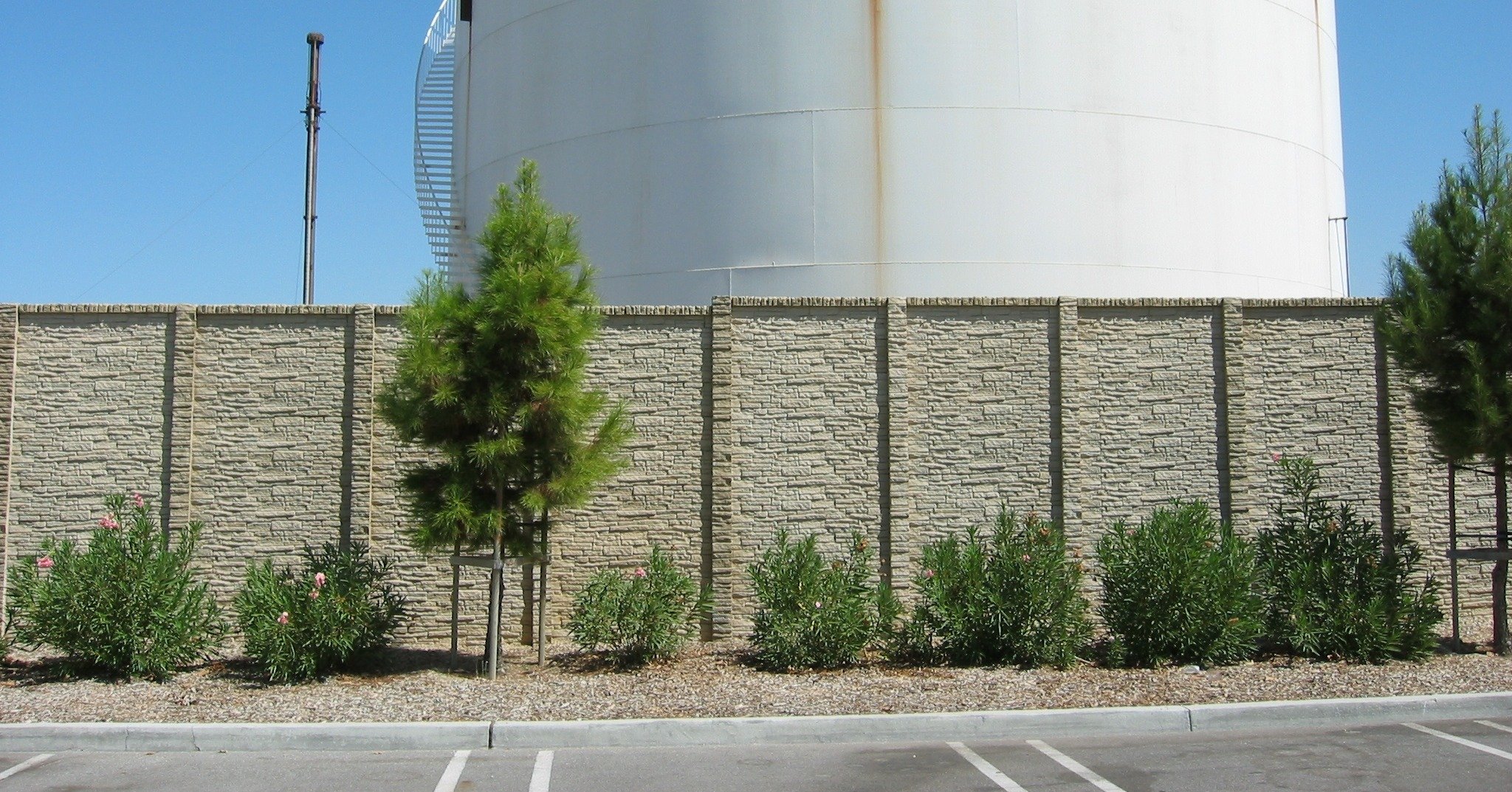 Concrete Fence Public Works Water Storage - IG