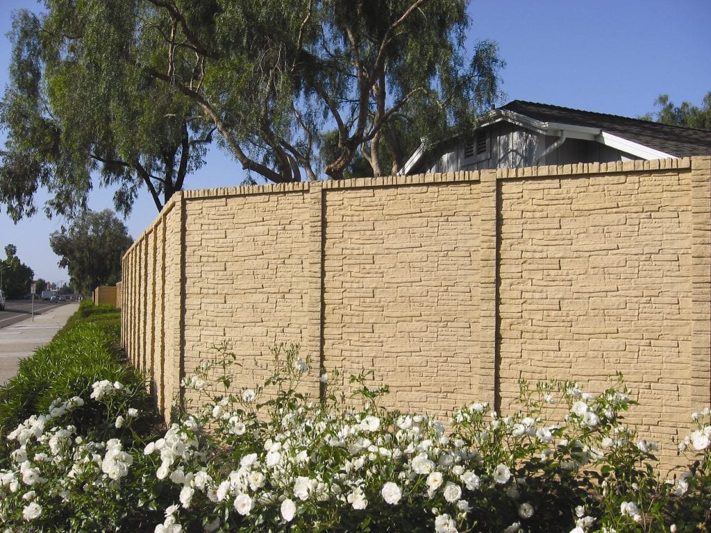 concrete fence residential development 