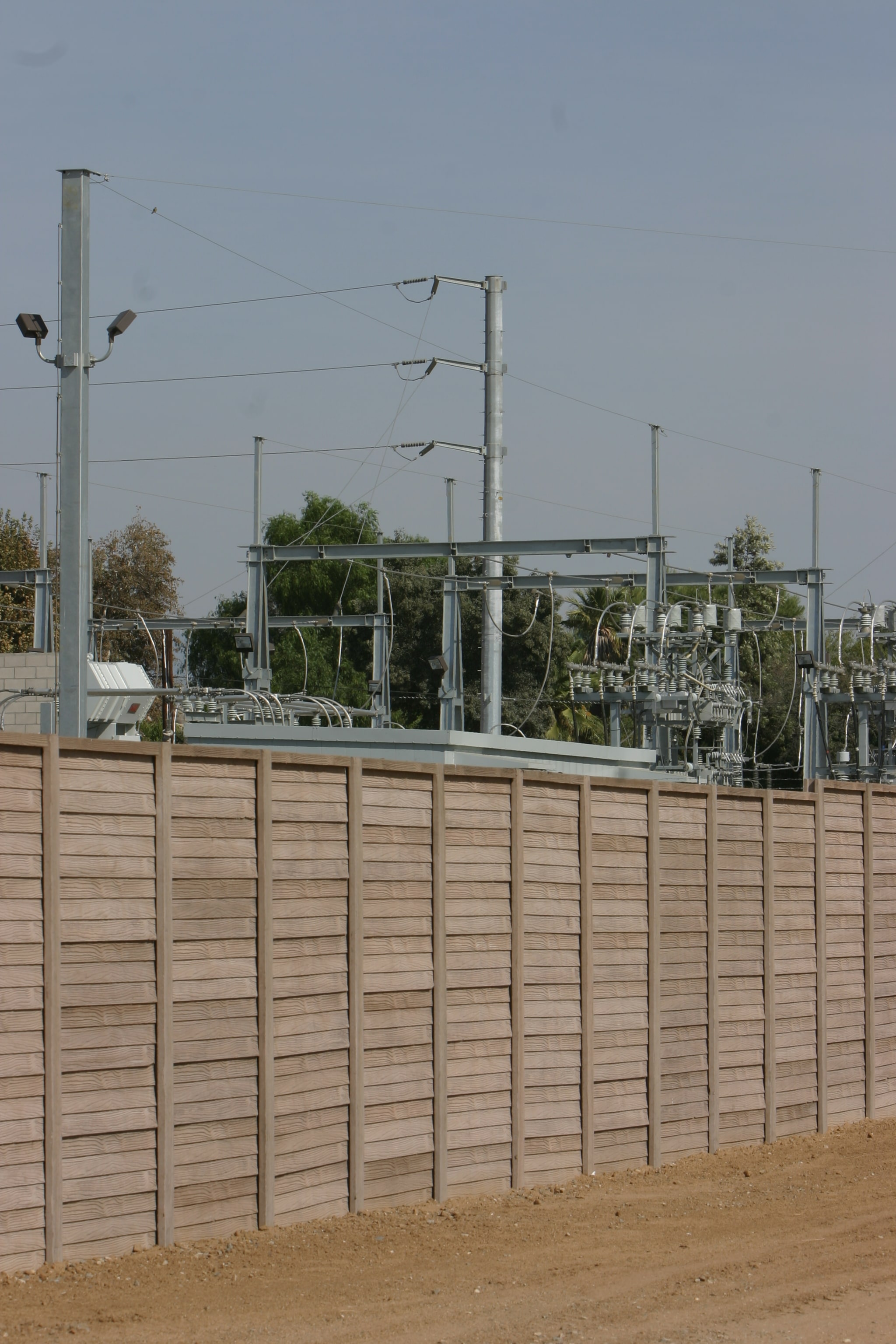 precast concrete fence utility substation 