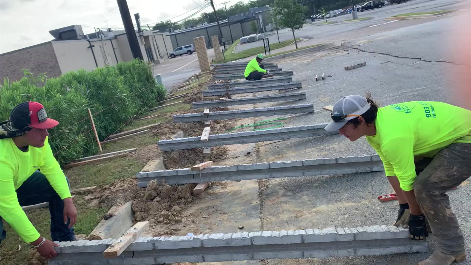 standing a concrete fence post minor adjustments-thumb